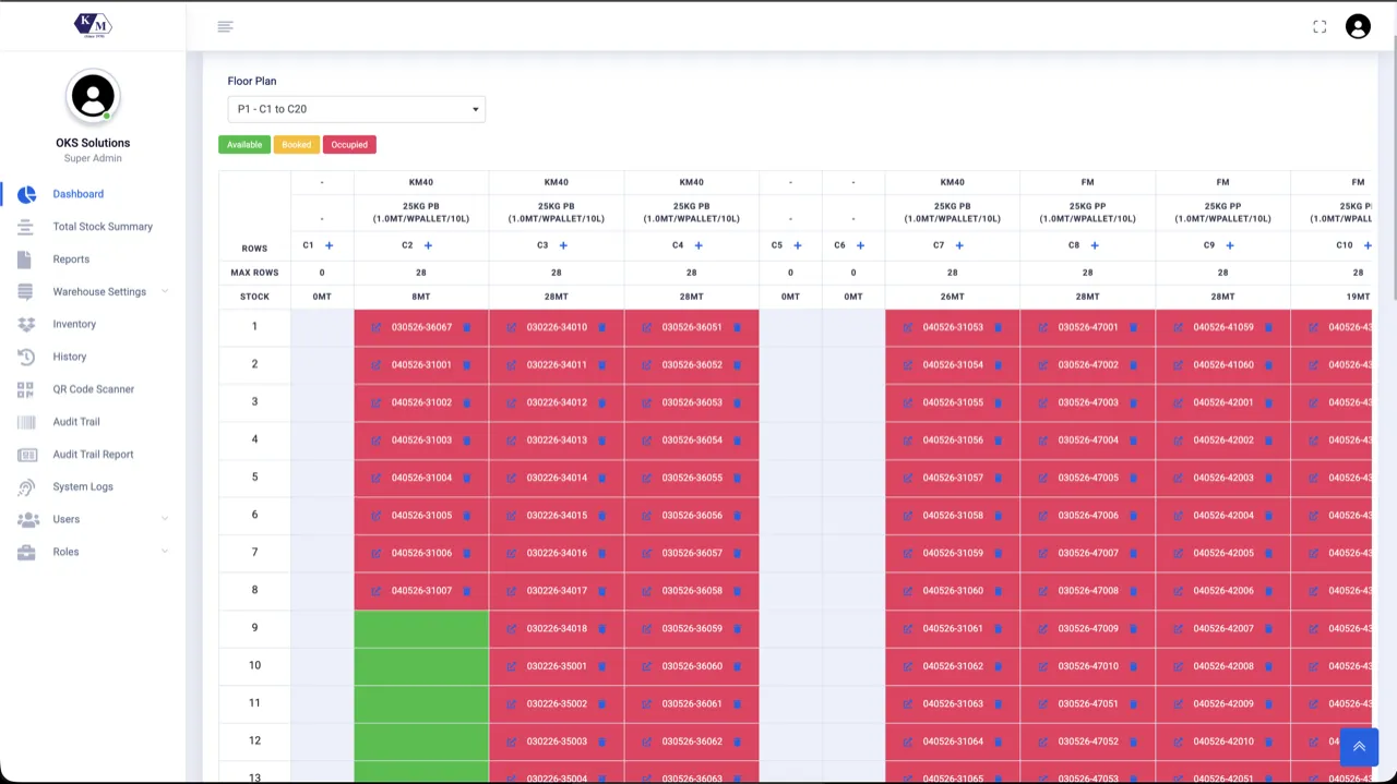 Kaolin Inventory Management screenshot